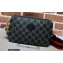 Gucci Shoulder bag with Interlocking G 699133 GG Denim Black