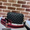 Gucci Shoulder bag with Interlocking G 699133 GG Denim Black