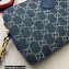 Gucci Shoulder bag with Interlocking G 699133 GG Denim Black