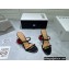 Loewe Heel 10cm Rose Sandals Black 2022