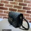 Gucci Horsebit 1955 Small Shoulder Bag 602204 GG Denim Black