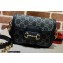 Gucci Horsebit 1955 Mini Shoulder Bag 658574 GG Denim Black