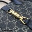 Gucci Jackie 1961 Medium Tote Bag 685129 GG Denim Black