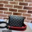 Gucci Horsebit 1955 Mini Shoulder Bag 658574 GG Denim Black