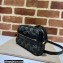Gucci Ophidia GG Mini Bag 517350 Washed GG Denim Black