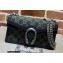 Gucci Dionysus Small Shoulder Bag 499623 Washed GG Denim Black