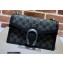Gucci Dionysus Small Shoulder Bag 400249 Washed GG Denim Black