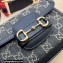 Gucci Horsebit 1955 Mini Shoulder Bag 658574 GG Denim Black
