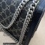Gucci Dionysus Small Shoulder Bag 400249 Washed GG Denim Black