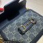 Gucci Horsebit 1955 Mini Shoulder Bag 658574 GG Denim Black