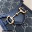 Gucci Horsebit 1955 Mini Bag 625615 GG Denim Black