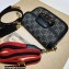 Gucci Horsebit 1955 Mini Shoulder Bag 658574 GG Denim Black