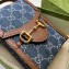 Gucci Horsebit 1955 Mini Bag 625615 GG Denim Blue
