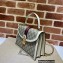 Gucci Ophidia Small Top Handle Bag with Web 651055 GG Canvas White