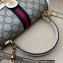 Gucci Ophidia Small Top Handle Bag with Web 651055 GG Canvas White