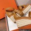 Hermes Heel 8.5cm Platform 5cm Elda Wedge Espadrilles Brown 2022