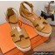 Hermes Heel 8.5cm Platform 5cm Elda Wedge Espadrilles Brown 2022