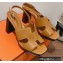 Hermes Heel 9cm Elbe Sandals Brown 2022