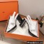 Hermes Heel 9cm Elbe Sandals White 2022