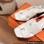 Hermes Heel 9cm Elbe Sandals White 2022