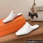 Hermes Perforated H Eloge mules White 2022