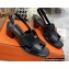 Hermes Heel 6cm Elbe Sandals Black 2022