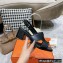 Hermes Heel 6cm Elbe Sandals Black 2022