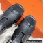 Hermes Heel 6cm Elbe Sandals Black 2022