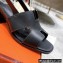 Hermes Heel 6cm Elbe Sandals Black 2022