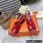 Hermes Heel 6cm Elbe Sandals Burgundy 2022