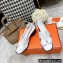 Hermes Heel 6cm Elbe Sandals White 2022