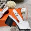 Hermes Heel 6cm Elbe Sandals White 2022