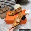 Hermes Heel 6cm Elbe Sandals Brown 2022