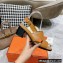 Hermes Heel 6cm Elbe Sandals Brown 2022