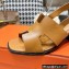 Hermes Heel 6cm Elbe Sandals Brown 2022