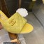 Chanel Heel 5cm CC Logo Lambskin Mules G38820 Yellow 2022