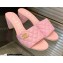 Chanel Heel 5cm CC Logo Lambskin Mules G38820 Pink 2022