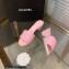 Chanel Heel 5cm CC Logo Lambskin Mules G38820 Pink 2022