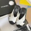 Chanel Fabric Cross Beach Sandals Mules G38864 White 2022