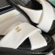 Chanel Fabric Cross Beach Sandals Mules G38864 White 2022