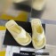 Chanel Lambskin Thong Beach Sandals Mules Light Yellow 2022