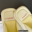 Chanel Lambskin Thong Beach Sandals Mules Light Yellow 2022