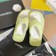 Chanel Lambskin Thong Beach Sandals Mules Light Green 2022