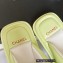 Chanel Lambskin Thong Beach Sandals Mules Light Green 2022