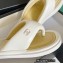 Chanel Lambskin Thong Beach Sandals Mules White 2022