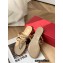 Valentino Rockstud Flat Rubber Thong Slide Sandals Nude