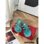 Valentino Rockstud Flat Rubber Thong Slide Sandals Blue