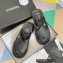 Chanel Fabric Cross Beach Sandals Mules G38864 Black 2022