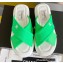 Chanel Fabric Cross Beach Sandals Mules G38864 Green 2022