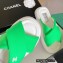 Chanel Fabric Cross Beach Sandals Mules G38864 Green 2022